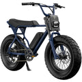 Navy blue Macfox X7L eBike, side view, single bike against a plain background