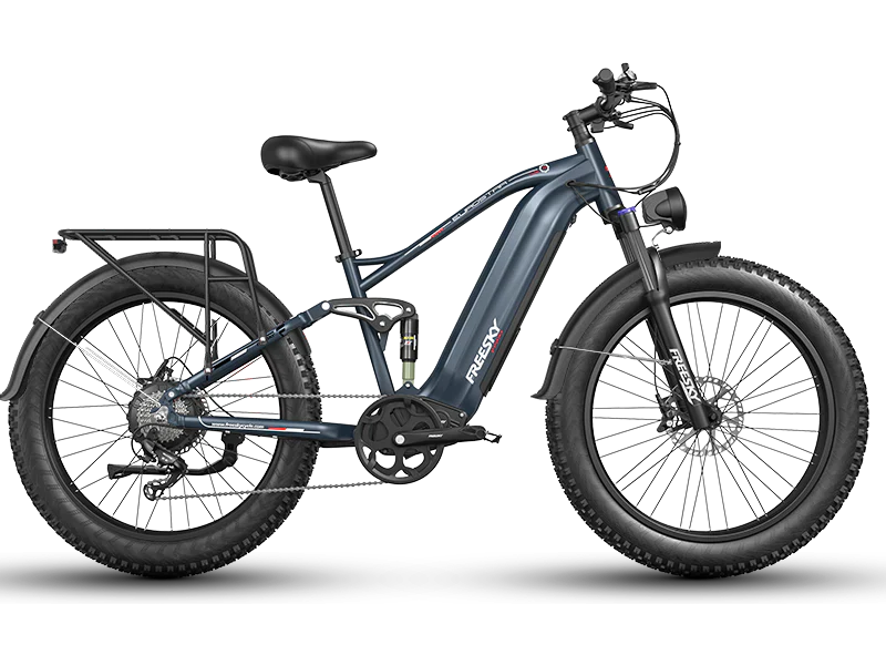 Gray Freesky Eurostar Ultra M-410 eBike side view with battery and motor visible