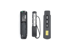 Macfox X1S M16 Dual Battery Upgrade Kit displayed with two batteries and connection cables on a white background.