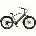 Retrospec Chatham Rev Plus 2 step-over electric beach cruiser in Matte Olive Drab