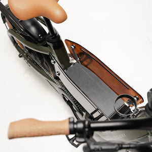 Electric bike Segway Muxi, side view, black frame, thick tires, modern urban design, photographed on a white background.