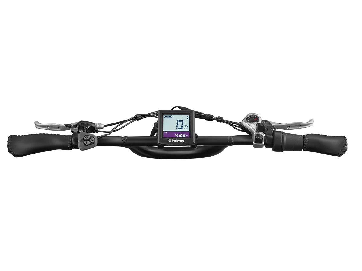 HIMIWAY Escape Pro 750W Step-Thru eBike with 20x4 fat tires and e-moto style, shown with digital display panel