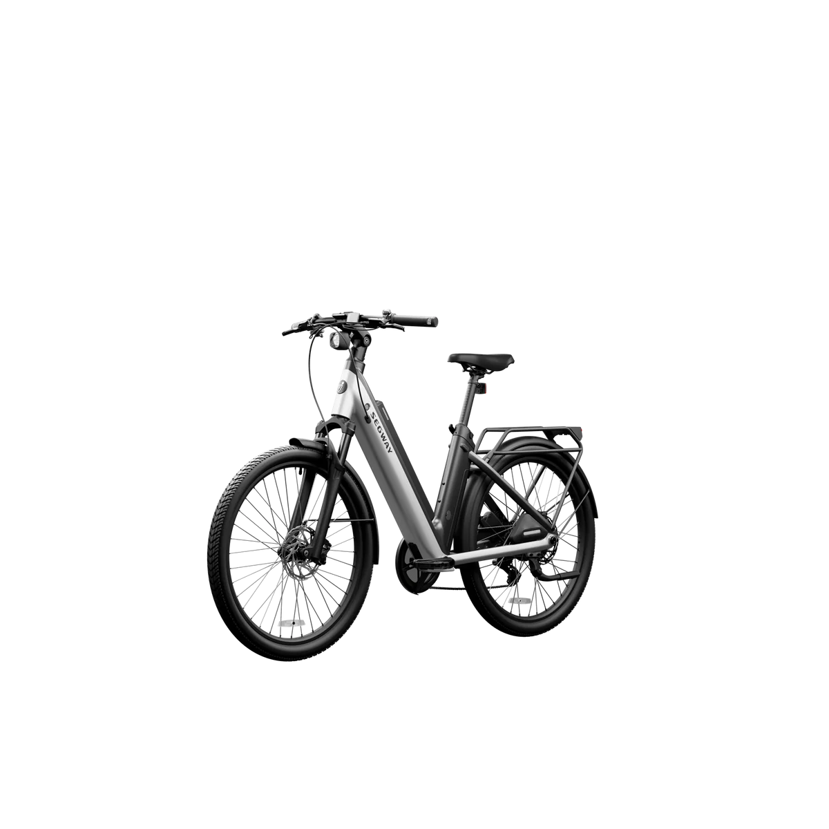 Segway Myon eBike in Skyscraper Gray, side view, showcasing sleek frame and modern design
