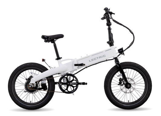 Lectric XP Lite 2 electric bike in Arctic White, side view, against a plain background