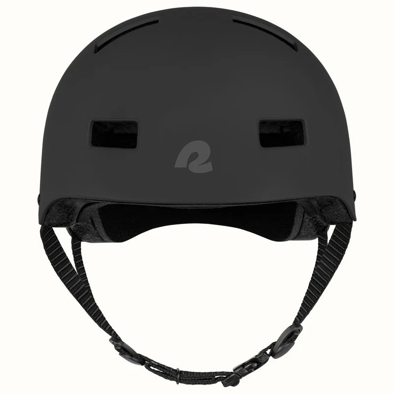 Matte black Retrospec Dakota eBike and skate helmet, side view, size 5