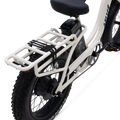 Electric bike Murf Higgs ST in matte black, side view, parked on pavement with a blurred outdoor background.