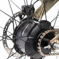 A QuietKat Ranger AWD 750w Step Over eBike with 26x4.5 fat tires, shown from the side on a mountain trail.