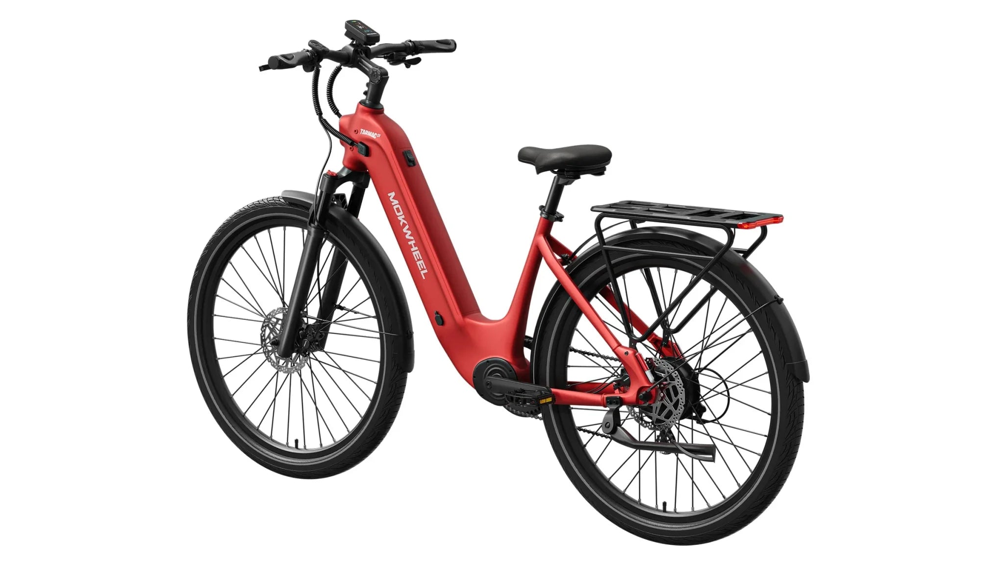 Crimson red Mokwheel Tarmac ST eBike, side view, model number 2176624