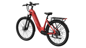 Crimson red Mokwheel Tarmac ST eBike, side view, model number 2176624