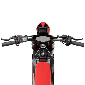 Side view of the eMOTO Yozma IN 10 electric scooter in black, showcasing its sleek frame, large wheels, and ergonomic seat against a plain background.