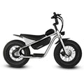 A chrome eBike Strike Big Boy electric bicycle displayed from a side angle, highlighting its metallic finish, sturdy frame, and large tires.