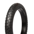 Close-up view of a 20x4 inch Huntsman eBike tire showing tread pattern and sidewall details.