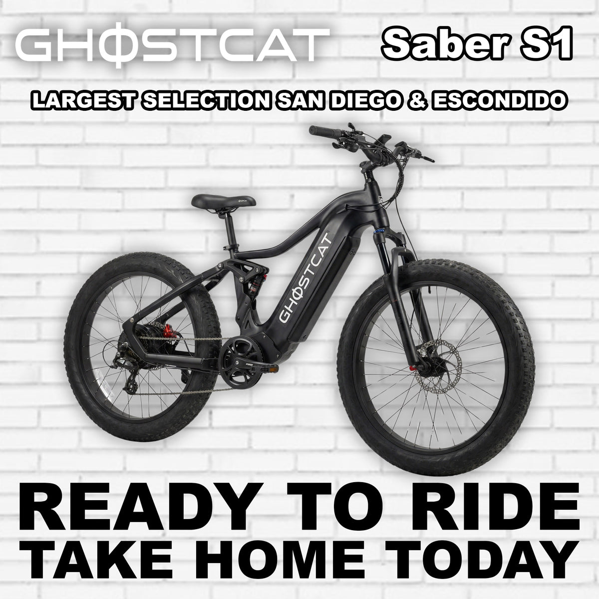 GhostCat Saber S1 - Black - Ready to Ride -- Ready to Ride graphic