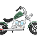 Green eMOTO Hyper Gogo Cruiser 12 Plus electric bike with app connectivity, side view, displayed on a white background