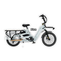 Gray eBike Revi Flux packaged inside its box, showing the bike securely packed for shipping.