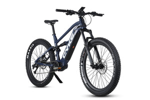 Dark blue eBike Cyke Falcon A, side view, showcasing sleek frame and modern design