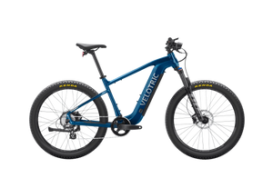Royal blue Velotric Summit 1 eBike, regular large size, side view against a white background.