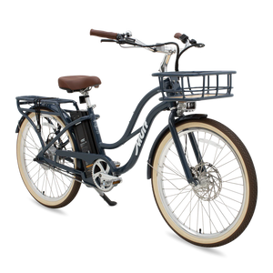 Marine blue Murf Gigi 2.0 electric bike side view against a white background