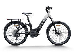 Himiway A7 Pro eBike in black and white gradient, side view, showcasing frame design and features