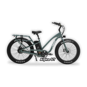 eBike Murf Alpha ST in Seabreeze color, shown packaged inside its shipping box