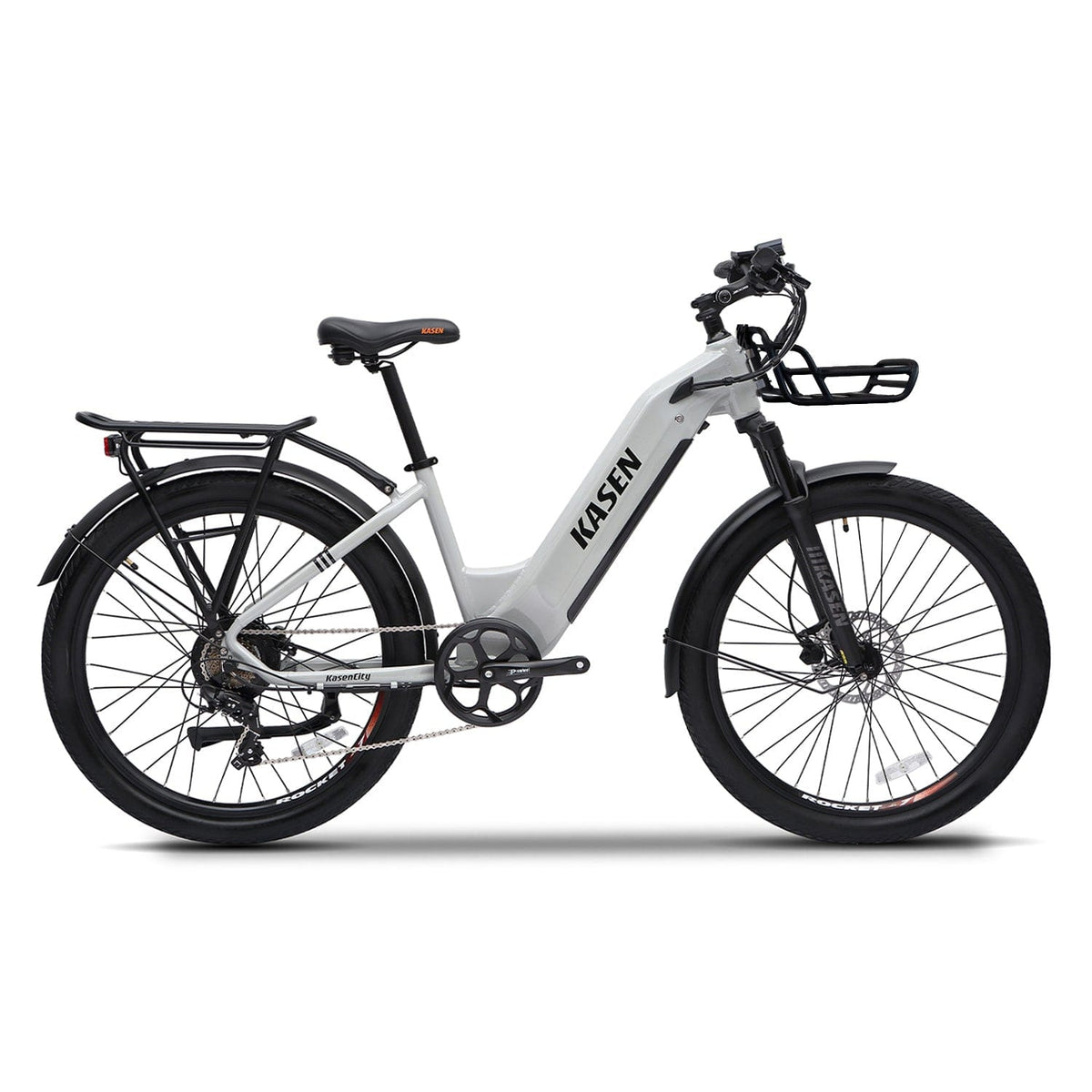 Kasen City 2.0 step-thru electric fat tire bike in Gray