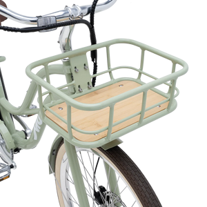 Side view of the Murf Gigi 2.0 eBike in matte black, showing its step-through frame, wide tires, and rear cargo rack against a plain background.