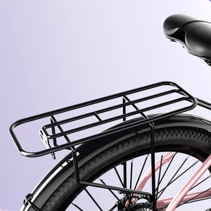 Eclio Otium M5L lightweight folding electric wheelchair in a side view, showing its compact design, black frame, and cushioned seat with armrests.