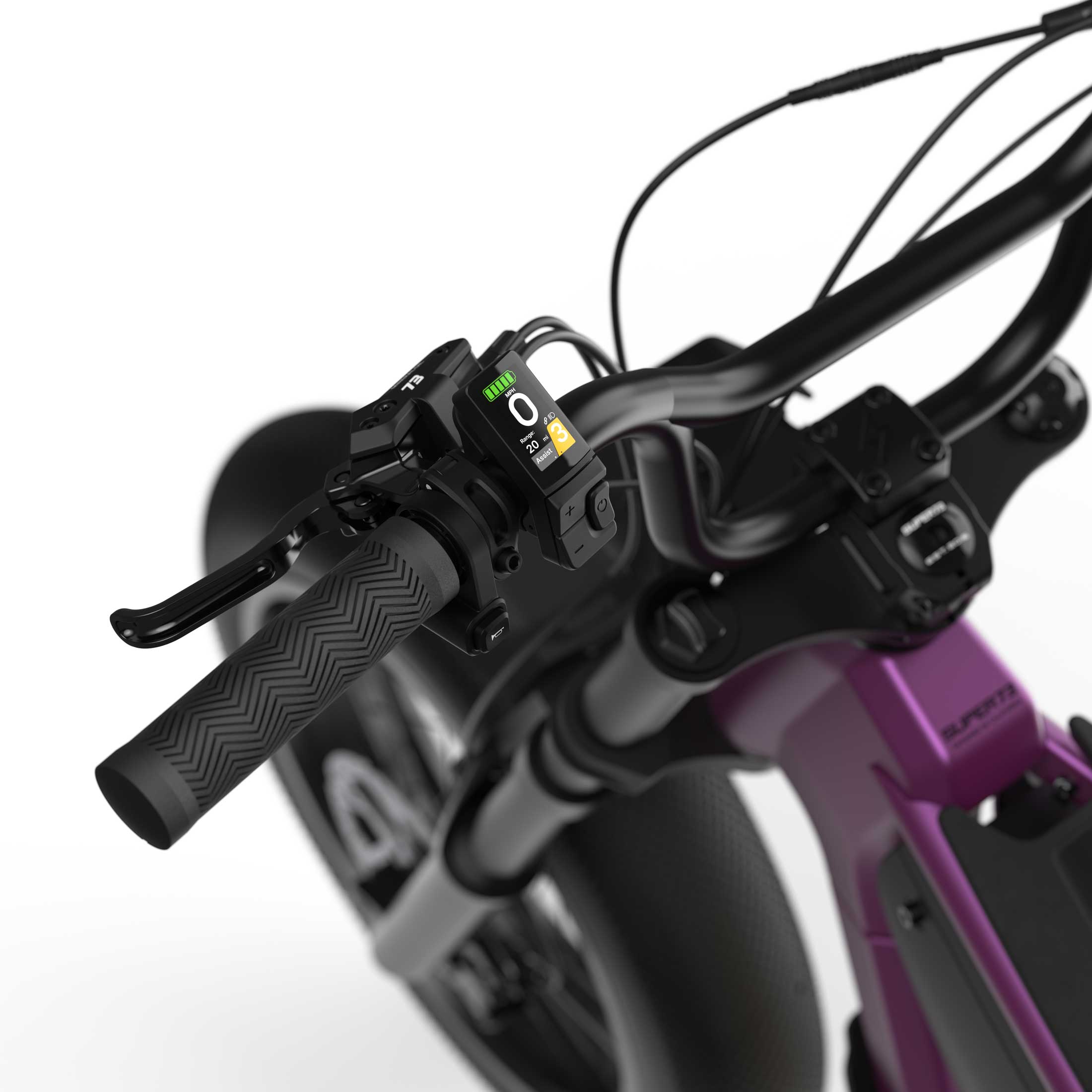 Super73 B1G SE electric bike in Cullenberry color, side view, against a white background