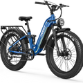 A black Freesky Wild Cat Ultra A-340 electric mountain bike with fat tires, front suspension, and a sturdy frame, displayed on a white background.