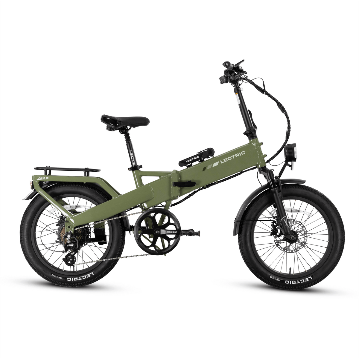 Pine Green LECTRIC XP4 750W Step Over eBike, side view, product image