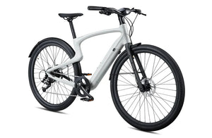 Side view of the Urtopia Carbon 1 Pro eBike in black, showcasing its lightweight carbon fiber frame, integrated display, and sleek modern design.