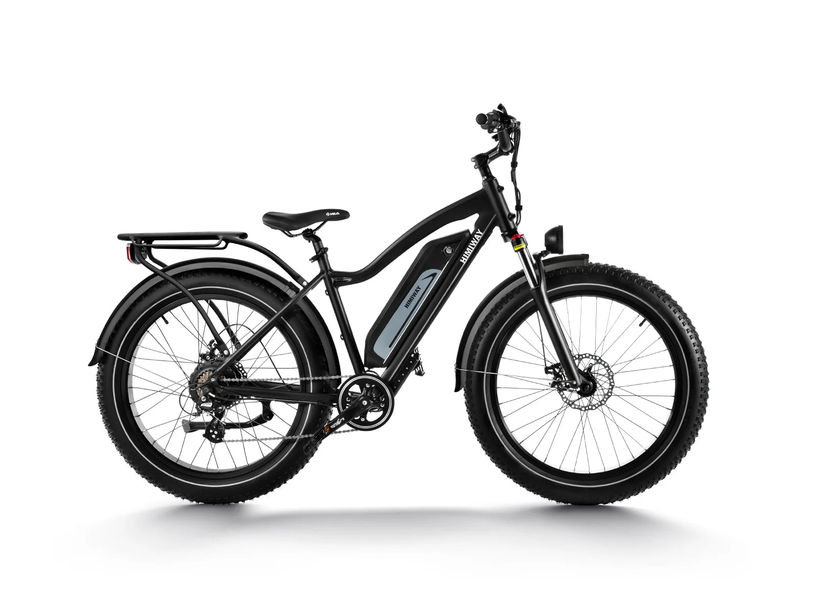 Black Himiway C3 Cruiser Step Over eBike, side view, against a white background
