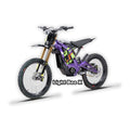 Purple Surron Light Bee X electric bike in its box, unopened, product image.