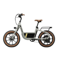 Electric bike Segway Muxi in dusty sage color, side view, isolated on white background