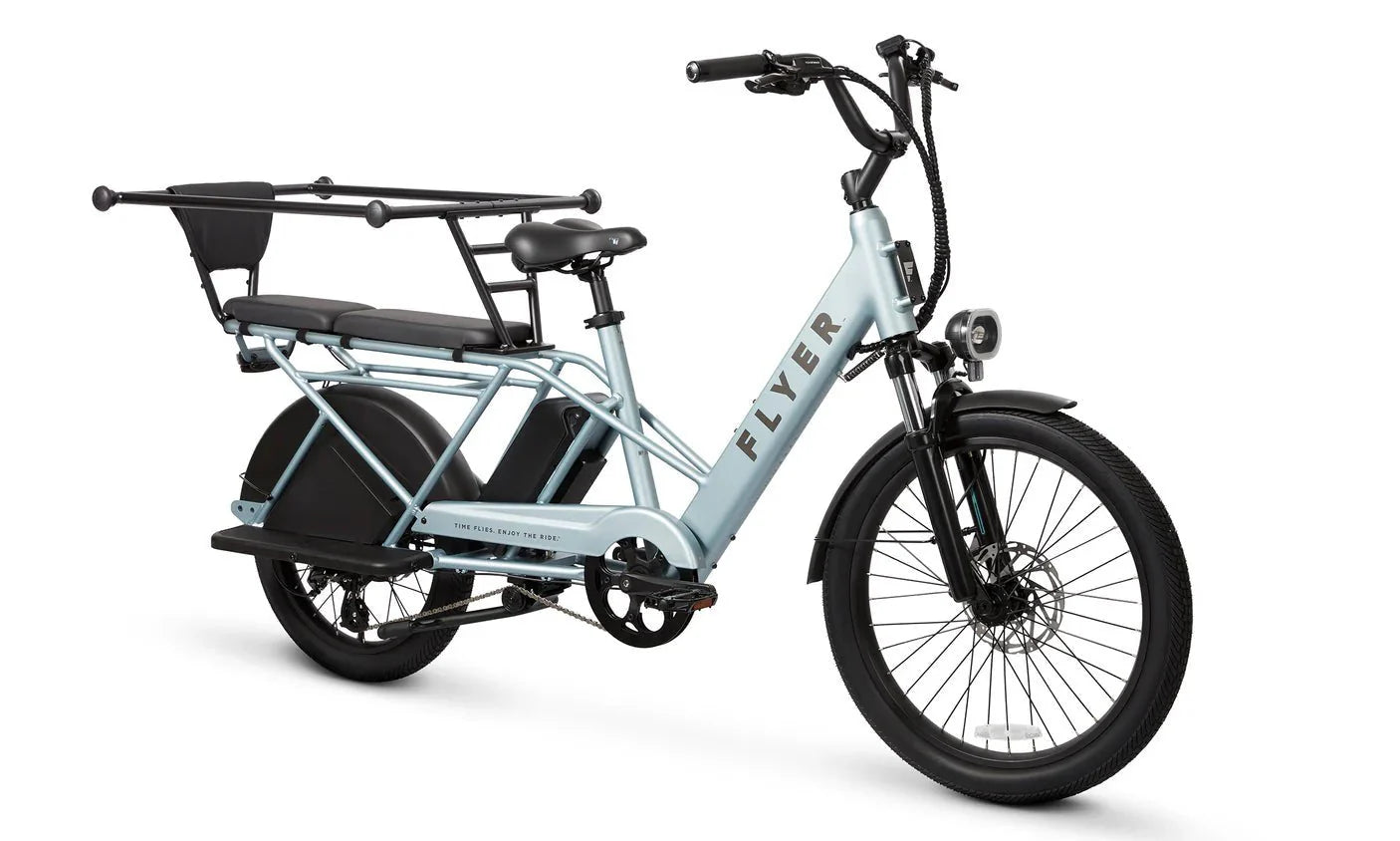 RADIO FLYER Via Pro 750w Step Thru eBike with 24x2.4 street tires, electric cargo bike, product image showing side view