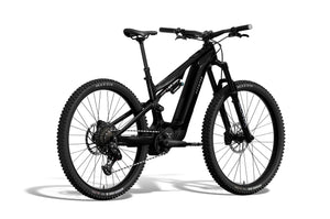 Aventon Current EXP electric bike in Midnight Black, side view, showcasing sleek frame and modern design