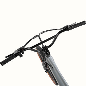 Retrospec Joe Rev BMX eBike in matte feather gray, side view, product image