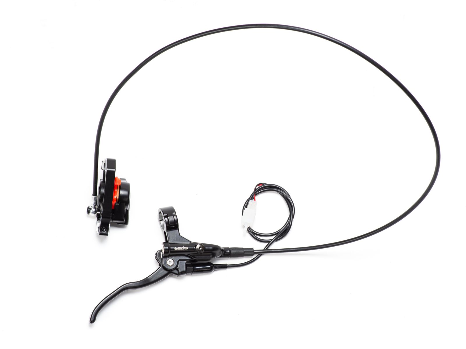 Product image of the eMOTO EBOX Front (Right) hydraulic brake system, showing the complete hydraulic brake assembly for eMOTO bikes.