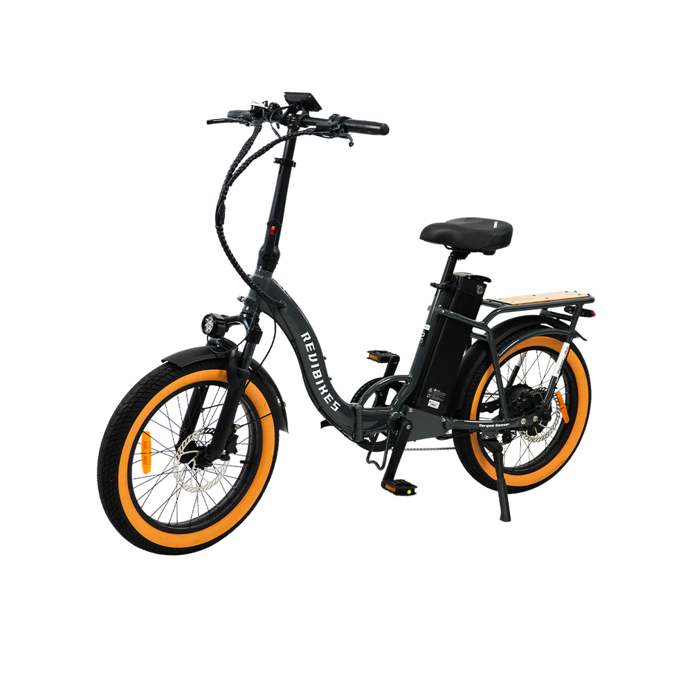eBike Revi Rebel.2 Pro in anthracite color, side view, displayed against a plain background