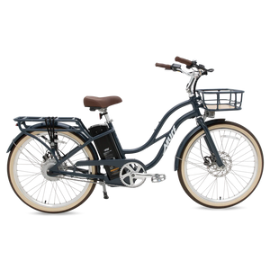 Marine blue Murf Gigi 2.0 electric bike side view against a white background