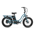 Electric bike Murf Higgs ST in denim color, side view, against a plain background
