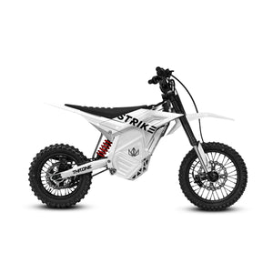 Strike Shadow SX 60V electric dirt bike in White