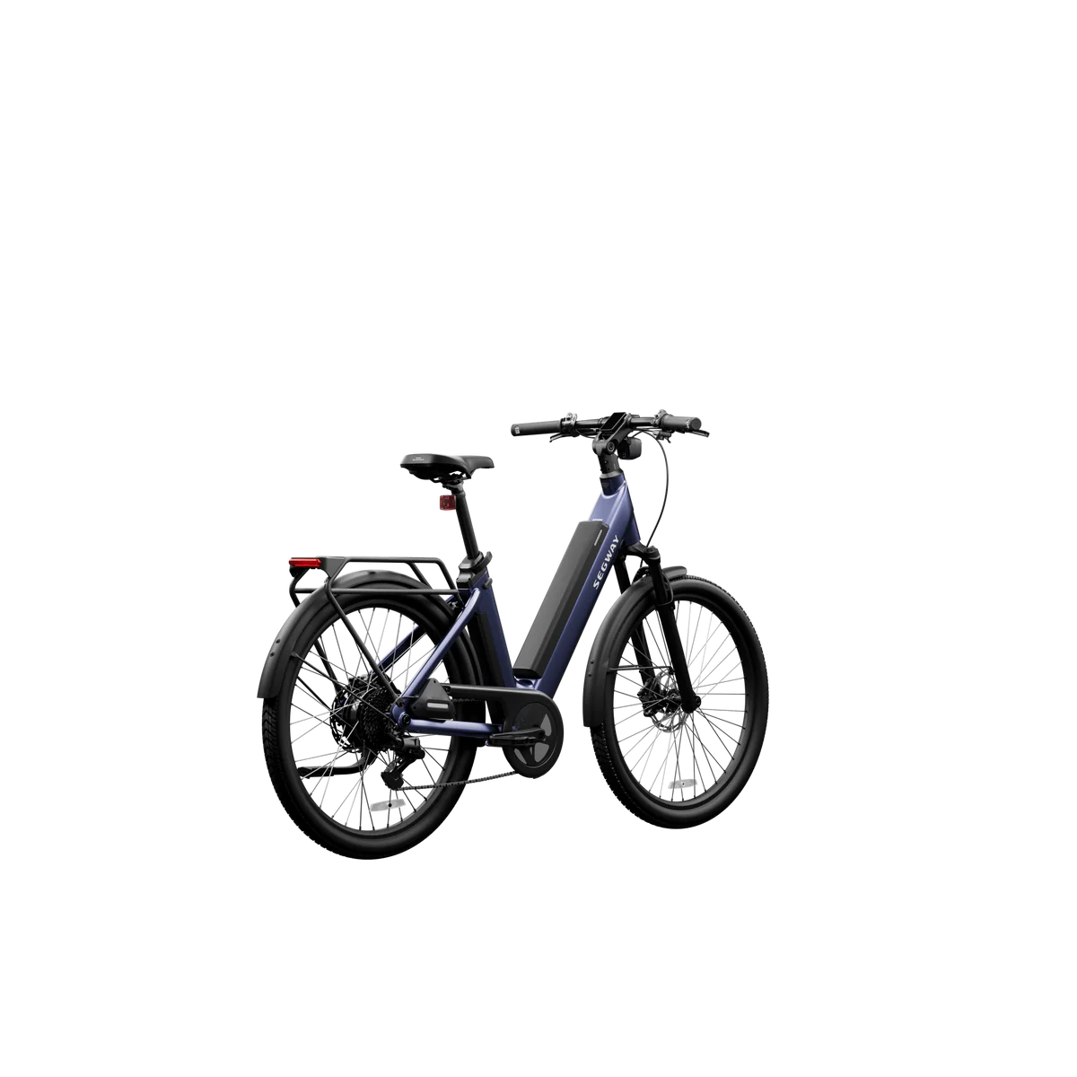 Blue suede Segway Myon eBike shoe, size 5, displayed on a white background.