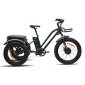 Blue Kasen eBike trike packaged in a white box, product image on a white background.
