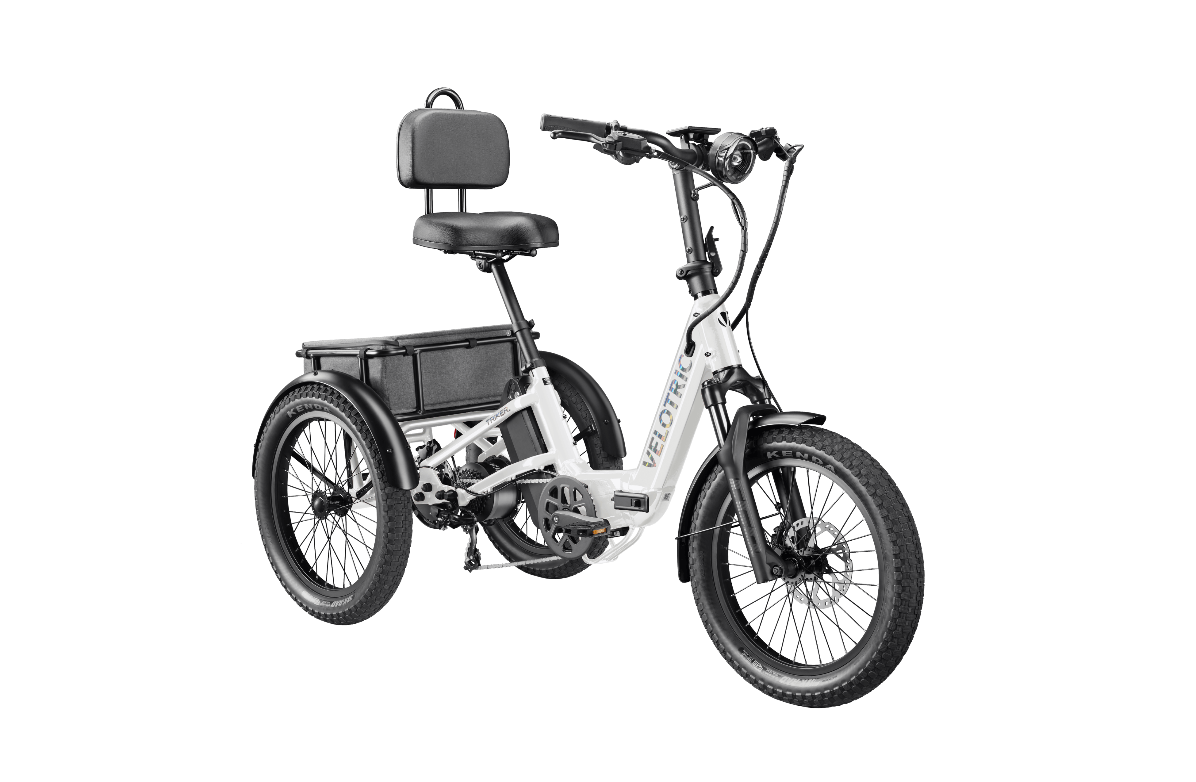 eTrike Velotric Triker Product Image Pearl White 3