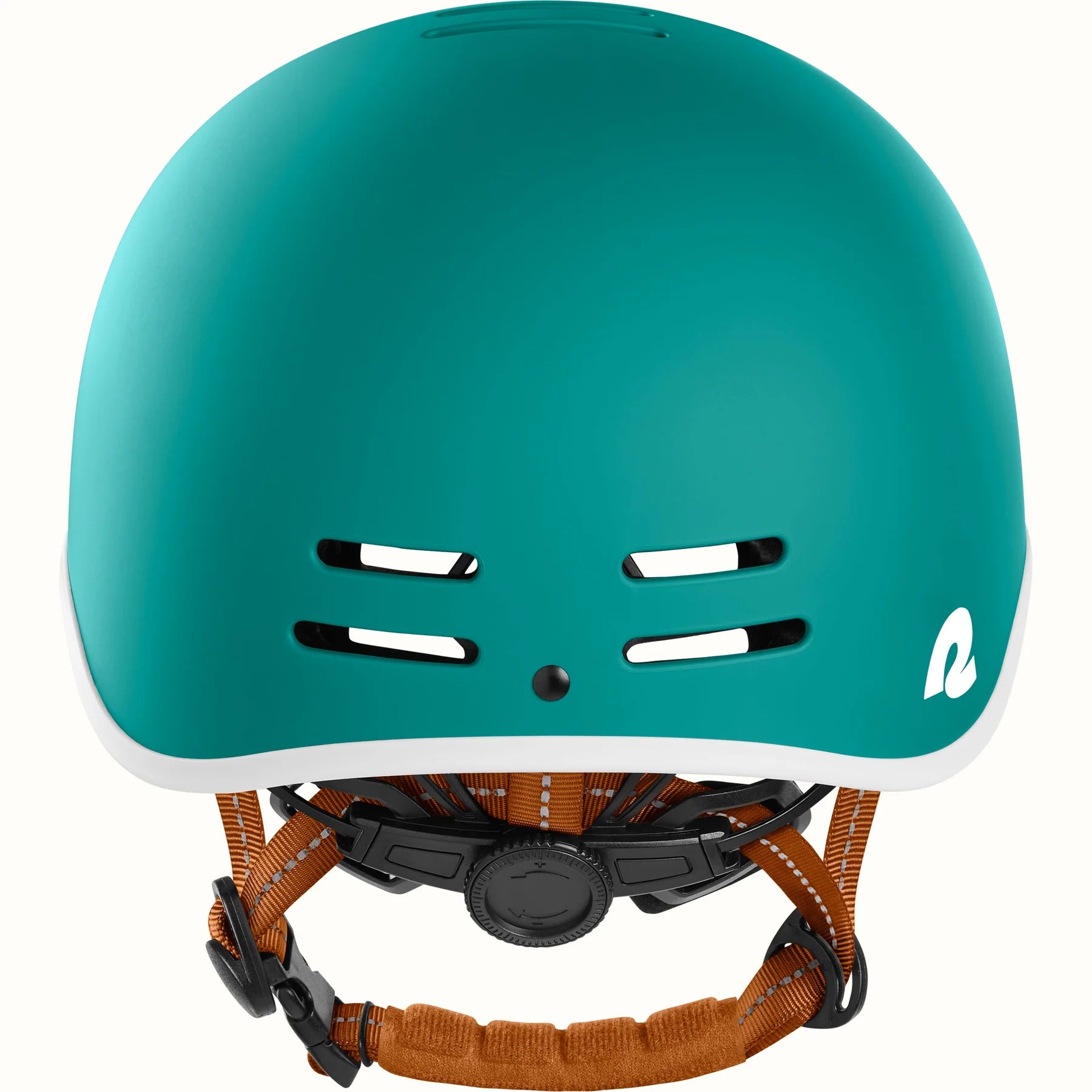 Matte Capri blue Retrospec Remi eBike helmet, side view, with adjustable straps and ventilation holes
