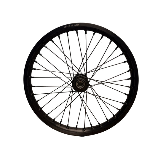 eMOTO Wheel 17" Front Type 1 - 17x1.4 Black Hub, Black Rim, Black Spokes