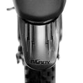 Chrome eBike Strike Big Boy electric bicycle, side view, with large tires and sleek metallic frame