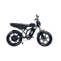 Side view of the eMOTO Freego Shotgun F2 Pro Max Prime electric fat tire bike, showcasing its thick tires, sturdy frame, and battery compartment.