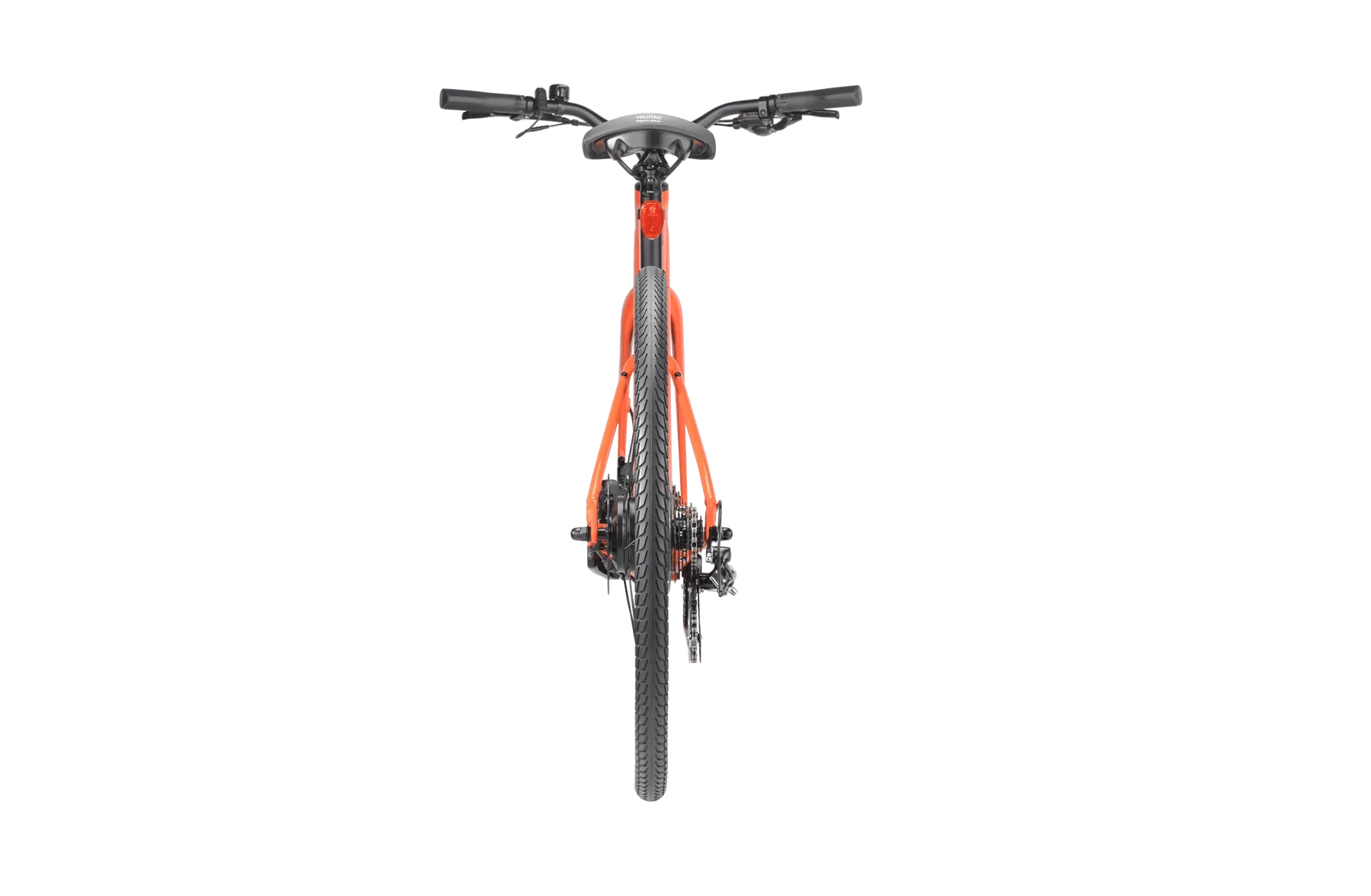 A sleek Velotric T1 ST Plus eBike in matte gray, shown from a side angle with a lightweight frame, integrated battery, and upright handlebars.